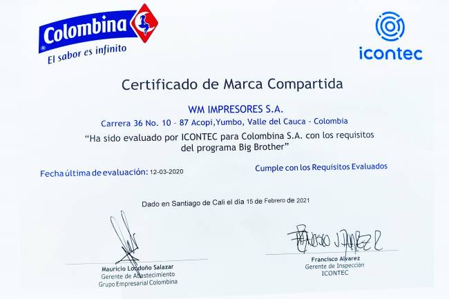 Certificado de Marca Compartida